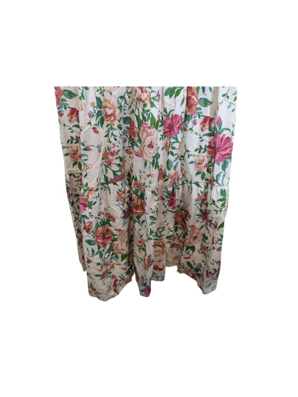 Anthropologie Somerset Floral Maxi Dress Puff-Sleeve Edition White Pink Sz S - Picture 10 of 16